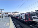 Shore Line East train laying over between assignments